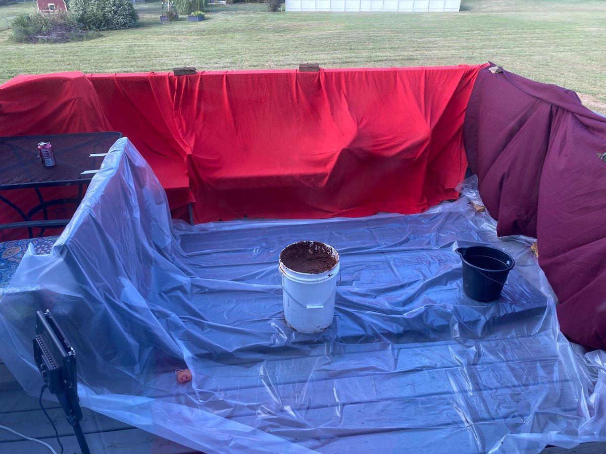 Labor Day back yard shenanigans in my absolute FAVORITE MUD! Kentucky is known for its red clay! I had a whole trailer brought to me!. So? Today I decided to mix up a 5 gallon bucks and BOY! Was it incredible! Just a little test-turned a huge horny mess! #mud #muddygirls