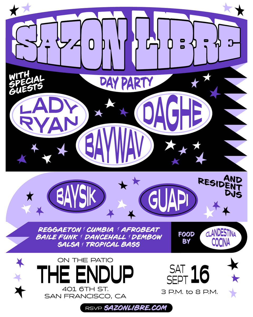 Next Day Party Saturday 9/16 at <a href="/theendup/">theendup</a> 
featuring <a href="/DAGHE/">DAGHE</a> @DJLadyRyan <a href="/baywav/">BAYWAV 🌊</a>
Discounted Tickets Available Now!
eventbrite.com/e/sazon-libre-…