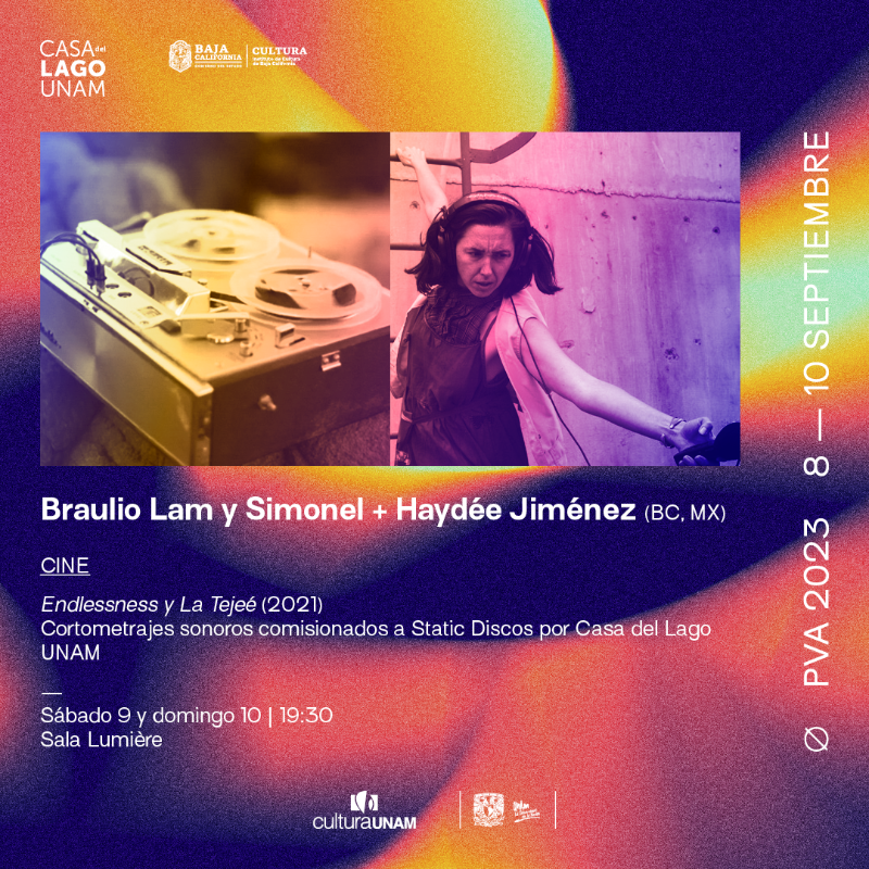 CasadelLago's tweet photo. En el #PVA2023 podrás ver en pantalla grande #Endlessness de @brauliolamusic y @Simonelmusic + #LaTejeé de Haydeé Jiménez, cortos comisionados por Casa y producidos por @staticdiscos.

Proyecciones gratuitas: 9 y 10 sept. #EntradaLibre
+ info: https://t.co/AgNkfYpLsn
@Cultura_BC https://t.co/gJWjYDsVJQ