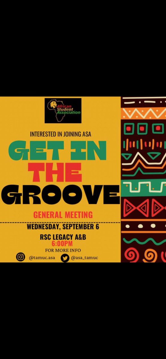 First event of the semester! Make sure y’all come out and see us❤️💛💚 #asaistheonlyway