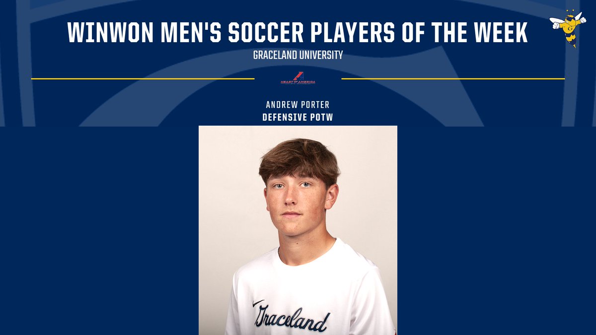 A. Porter Named Heart WinWon Men's Soccer Players of the Week

Release: rb.gy/z3ixz
