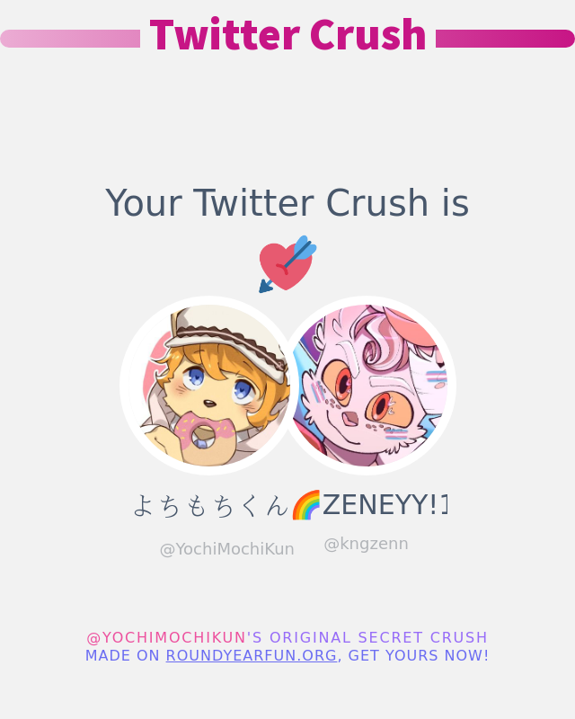 My Twitter Crush is: @kngzenn

➡️ funxgames.site/twittercrush