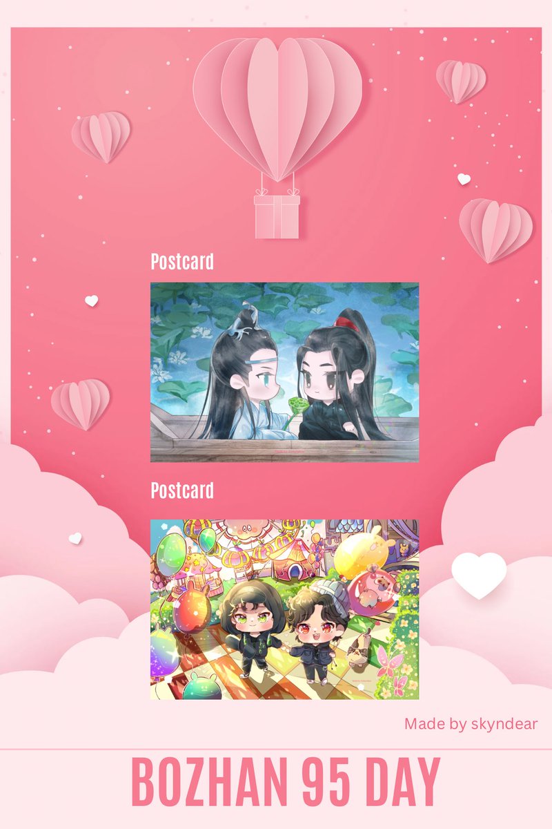 Happy BOZHAN 95 DAY! 💚❤️

🎁 Giveaway ✨
📷 Posrcard 50 ea
📸 Postcard 50 ea

ขอบคุณ CMS 😍
งานบรัชแนวจีนสวยๆ จาก <a href="/shikario1/">shikario</a> 
งานสวนสนุกสุดจี๊ด จาก <a href="/BlueBunBear/">ขนมปังสีน้ำเงิน🐠🫧</a> 

📮 เด็กๆมีค่าเดินทาง 30 บาท ✈️

สนใจรับเด็กๆ รบกวน DM นะคะ