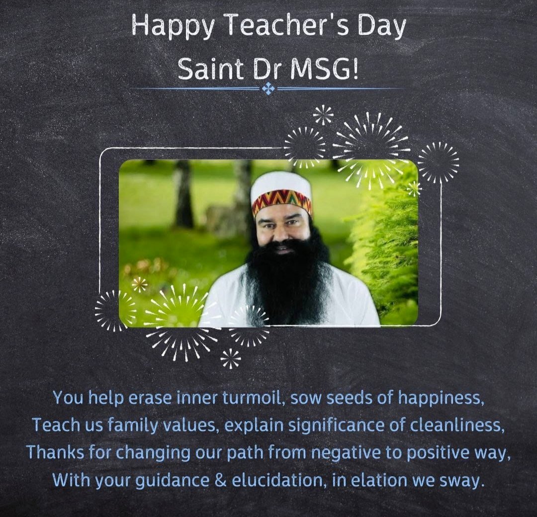 nirmalsaini972's tweet photo. Teachers have the ability to shape the future of millions students . So I have great thankfull to SAINT DR MSG because your are alway teaching the lession of humanity. So thank you saint Dr msg for everything.#Teacherof millions
#TeachersDay
#TeachersDay2023
Saint MSG Insan https://t.co/5JvPvTzkHC