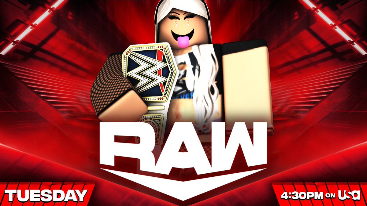 _WWERoblox's tweet photo. -RAW-
#Bethrose looks to go one on one with @amensuxx will she gain a win...?
-
The #Smackdown Women's Champion @YaOnlyWatchMalu makes a appearance after being attacked last week
-
@themxxoxo takes on the #DIVA of WWE @boujeebratzdoII
-
@milkoftheesiren looks to gain a win https://t.co/V4rrByPpC0