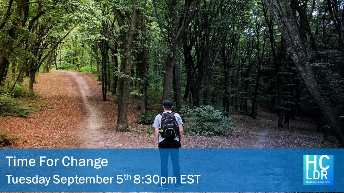Just published this week's #hcldr on - Time For Change 

Join us Tue, Sept 5th at 8:30p E for this special chat on what it means to face change!

Blog:  hcldr.wordpress.com/2023/09/04/tim…