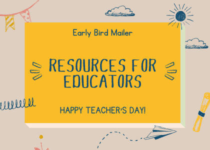 earlybirdncf's tweet photo. Happy #TeachersDay, Nature Educators!
Check out our latest mailer on invaluable resources for #natureeducators!
👉https://t.co/AEoV37p3HA
To stay updated on our #educational resources & events, subscribe to our #mailer:
📬https://t.co/6FBeS4BlIz
#Education #SubscribeNow #Birds https://t.co/RxfJGWCeTu