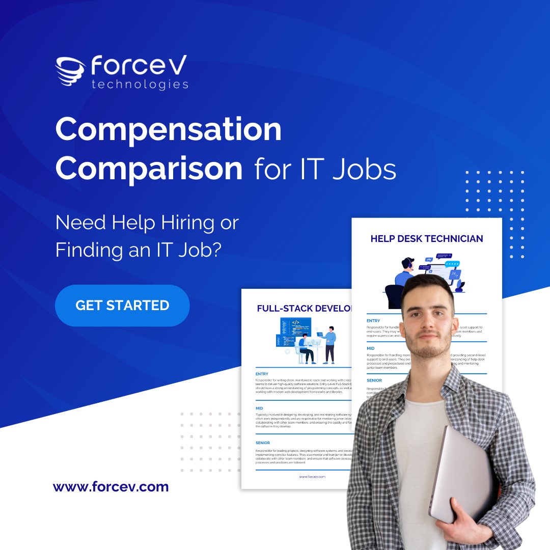 ForceVTech's tweet image. At ForceV, we provide you with the guidance and resources you need to make finding the right fit easy and stress-free. #ForceV #CompensationComparison