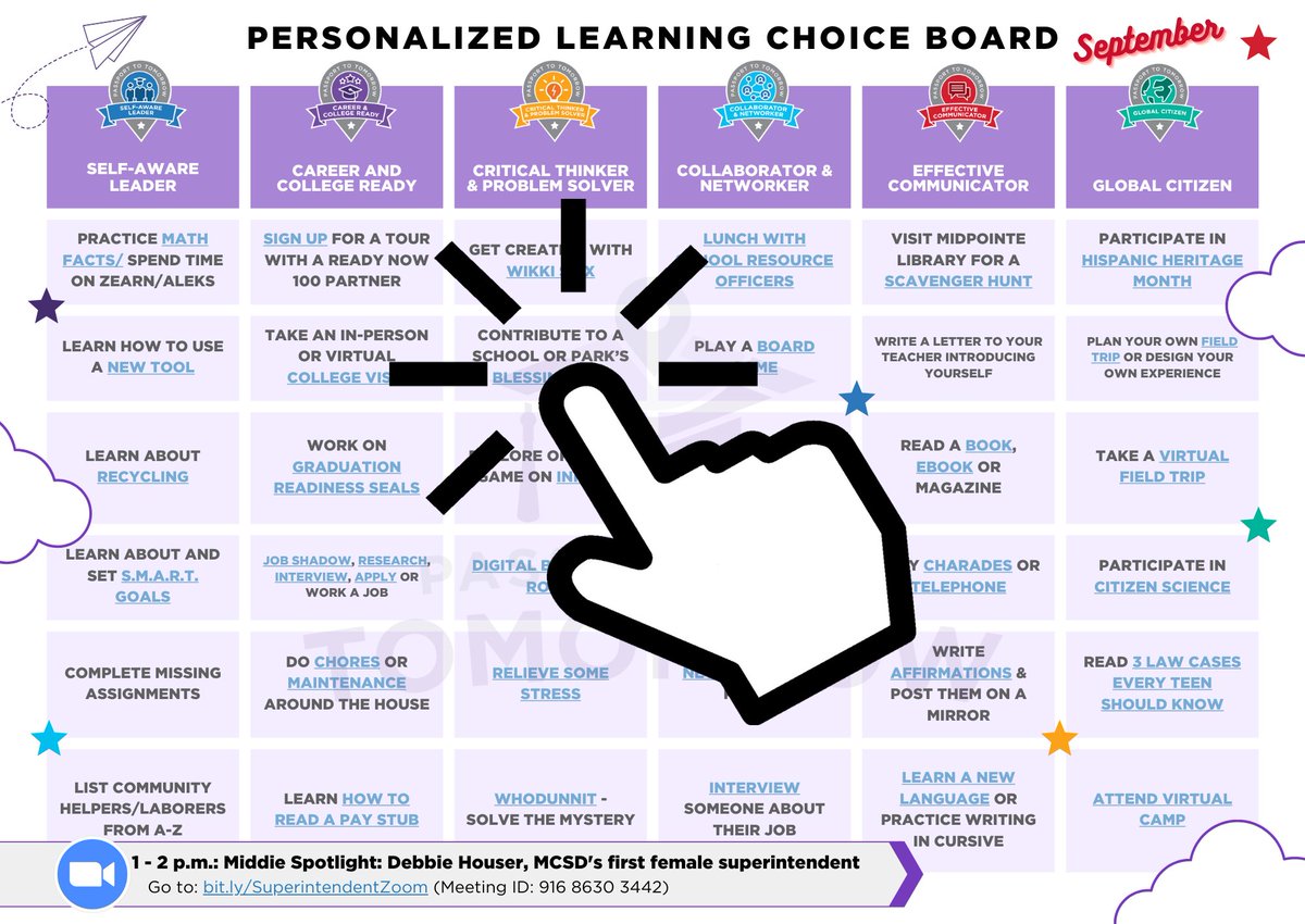 Tuesday, September 5 is our first Personalized Learning Day of the school year.
Teachers and staff will engage in professional development while students learn independently at home.
Learn more about the student-led day of choice here ➡️ bit.ly/PLDinfo