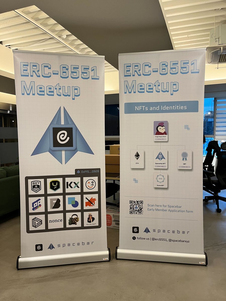 🚀 ERC-6551 Meetup in Korea 🇰🇷 Today at 6pm! 🌙

Featuring <a href="/BennyGiang/">benny</a>, <a href="/christyhwchoi/">Christy Choi</a>, <a href="/gabusch/">Gabby Dizon | YGG</a>, <a href="/Joonylive/">Joony | Spacebar ⏎🚀</a>, and <a href="/skyeeverywhere/">hyun</a>.

This is THE night! Don't miss out. See you there for an epic time! 🍻