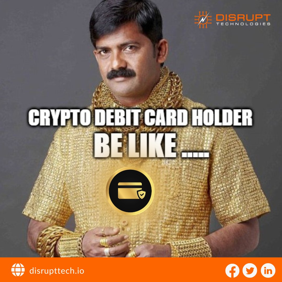 DisruptTechCard's tweet photo. 🌟💳 Crypto Debit Card users be like: "Who needs a pot of gold when you’ve got a card of crypto?" 🤑
Transform your wealth game at 👉https://t.co/affVxodCg8!
#DisruptTech #CryptoCurrency #DigitalAssets #Fintech #CryptoEvolution #SwipeToRiche https://t.co/Gj7KfjlKt2