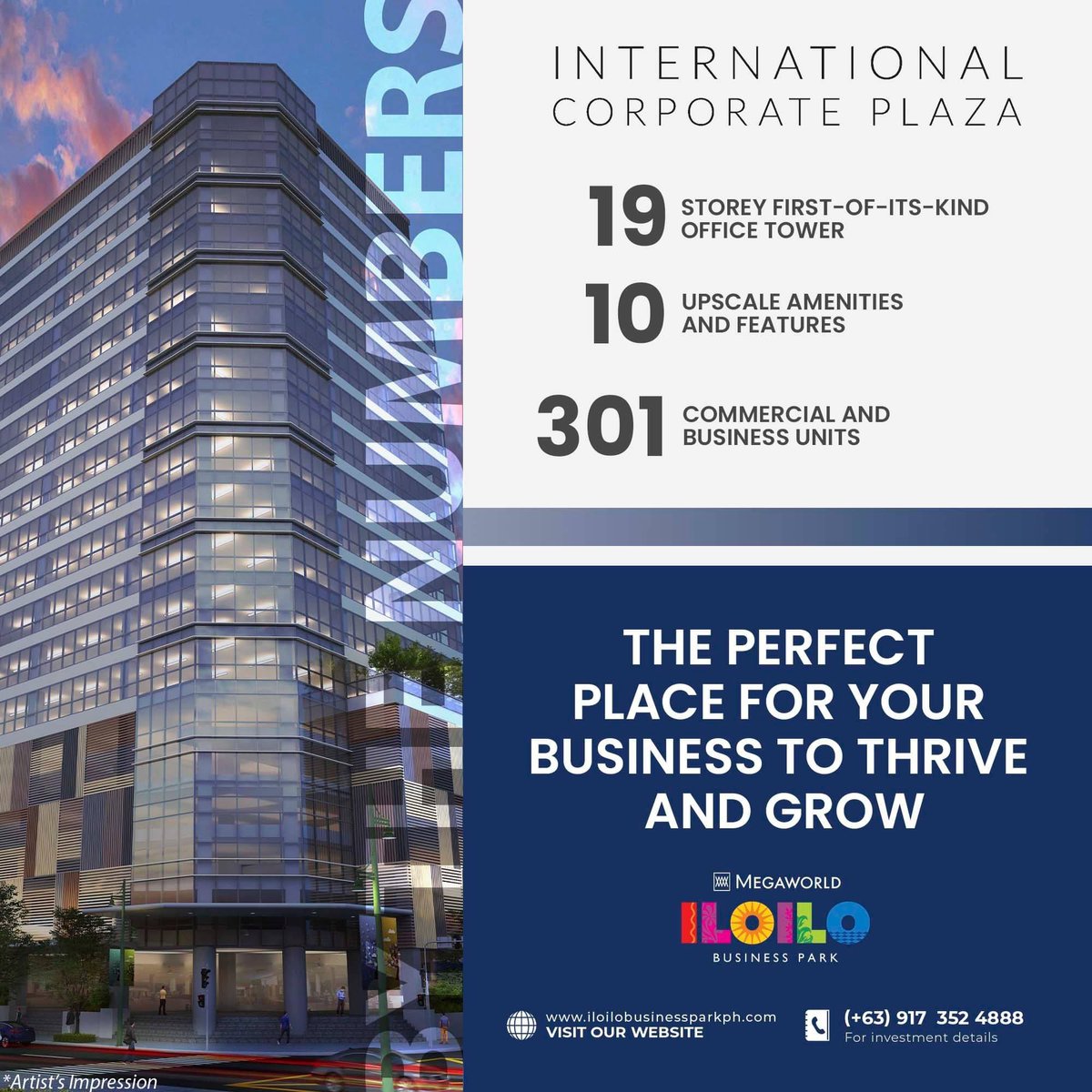 IBPofficial's tweet photo. Megaworld International Corporate Plaza is the perfect place for your business to thrive and grow. Own a commercial unit today! Call or send us a message to learn more about the project.

 #IloiloBusinessPark #NothingButTheBestForIloilo #InternationalCorporatePlaza https://t.co/6hXqFGoFGe
