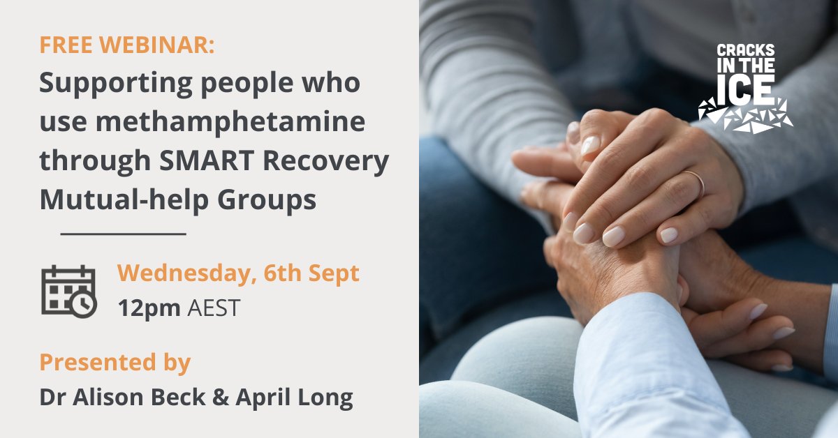 Have you registered for our webinar tomorrow?
🔗 ow.ly/MM4A50PFPai

Join <a href="/UOW/">UOW</a>'s Dr Alison Beck and <a href="/SMARTRecoveryAU/">SMART Recovery Australia</a>'s April Long to learn about mutual-help groups like #SMARTRecovery + recent research that shows how SMART Recovery supports people who use #methamphetamine