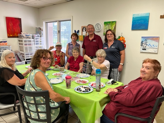 sfc_fl's tweet photo. Recently, Anne and David McDonnell from Caring Transitions of Venice, our new corporate partner, had a tour of our Sarasota campus and were very impressed with the craft class! https://t.co/4B1htsuM9o