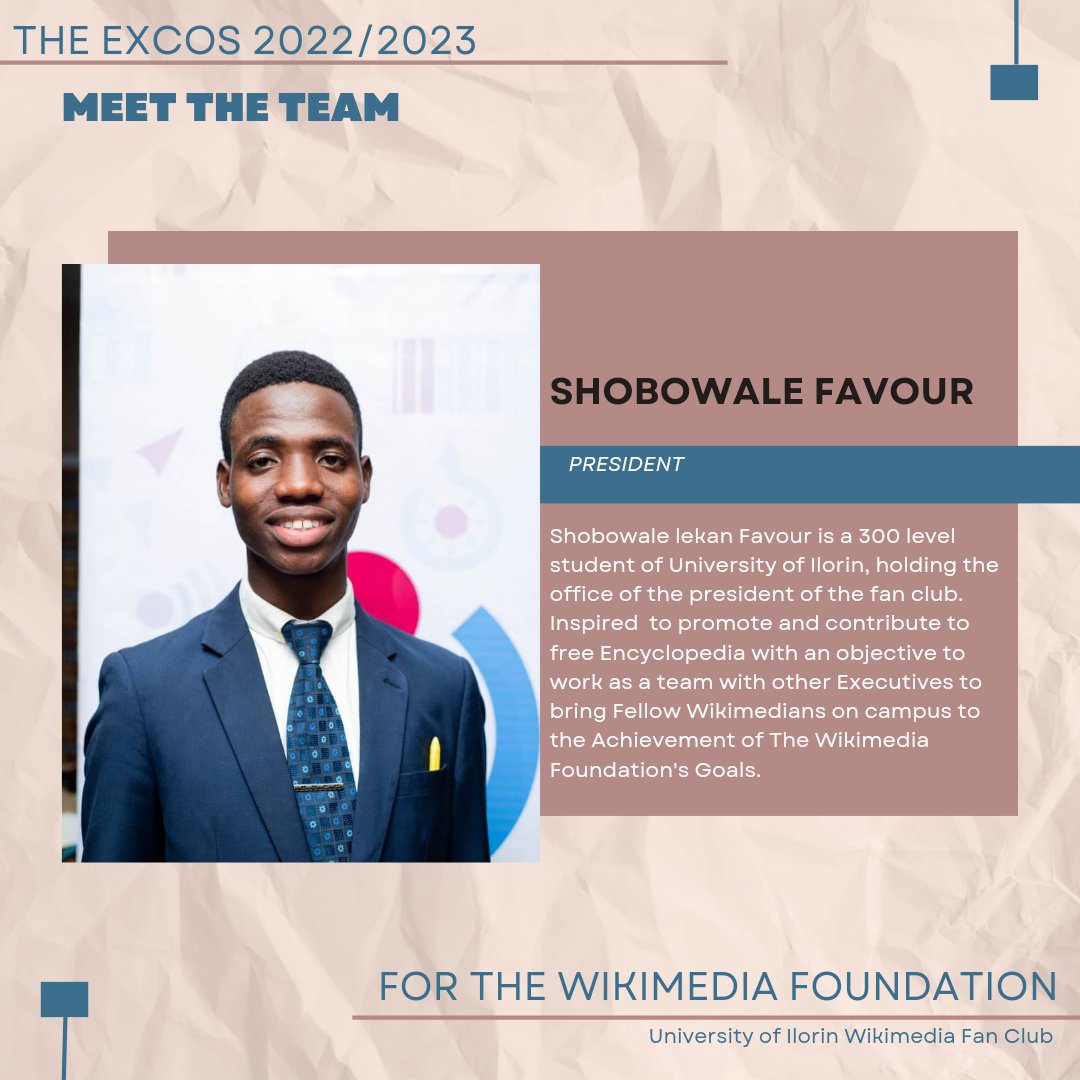 WikimediaUiL's tweet photo. #Meettheteam with great dedication towards serving the Fan club and ensuring that the goals of the Wikimedia Foundation is achieved, allow us introduce to you
The excos for the next academic session.
@wikimedianigeria https://t.co/AHnp9R543Z