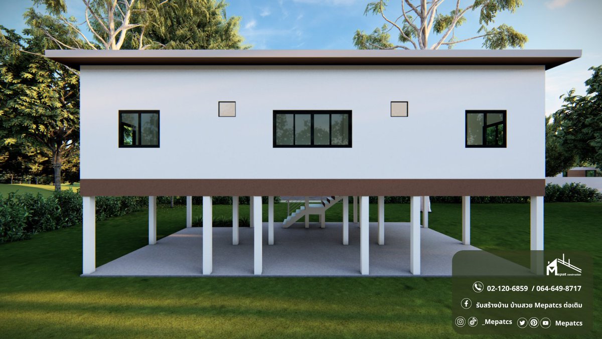 mepatcs's tweet image. ที่มา:facebook.com/MepatCS

#แบบบ้านMP-EP 10 House style : แบบบ้านยกพื้นสูง  สไตล์โมเดิ้ล Area : 219 ตารางเมตร Details: จำนวน 3 ห้องนอน ,2 ห้องน้ำ  โทร 📞 : 02-120-6859 /064-6498717  #Mepatcs #รับเหมาก่อสร้าง #itoldพระแม่ลักษมี #อีพริกโป๊ะแตก #BuildJakapanInCambodia