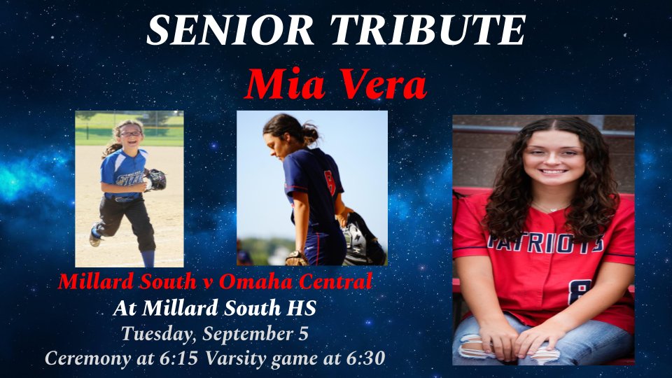 MSPatriotsSB's tweet photo. Let's meet our seniors as we approach Senior Night on Tuesday.  Come out and support @mia_veraaa, who would like to attend Texas A&amp;M Corpus Christi next year, and whose advice is simple but 'vera' true: "Have fun!" #MSSB23 #ClassOf24 https://t.co/aQAVdi10as