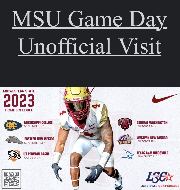 I appreciate unofficial visit MSU I will be there 💪🏾😎 <a href="/MSUTexas/">Midwestern State University</a>