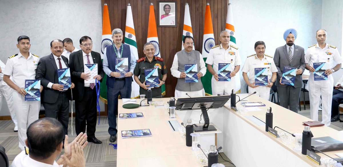 indiannavy's tweet photo. The RRM also released the Maritime Infrastructure Perspective Plan 2023-37, IRS Rules and Regulations Handbook, Family Logbook, and Electronic Service Document Project during the event.
@SpokespersonMoD @mygovindia
@IndiannavyMedia @_DigitalIndia
https://t.co/0cFX58XT30 https://t.co/CapFRAPlKO