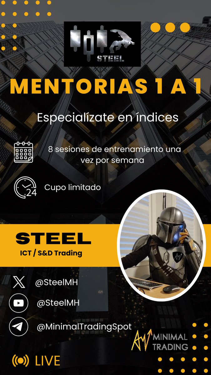 SteelMH's tweet image. Aún hay espacios. Gracias a su respuesta tan positiva. Me re-organicé en mis actividades diarias para darles el tiempo y la atención que ustedes se merecen, tanto profesional como de calidad humana, que es el espíritu de éstas mentorías.

#Trading 
#MinimalTrading
