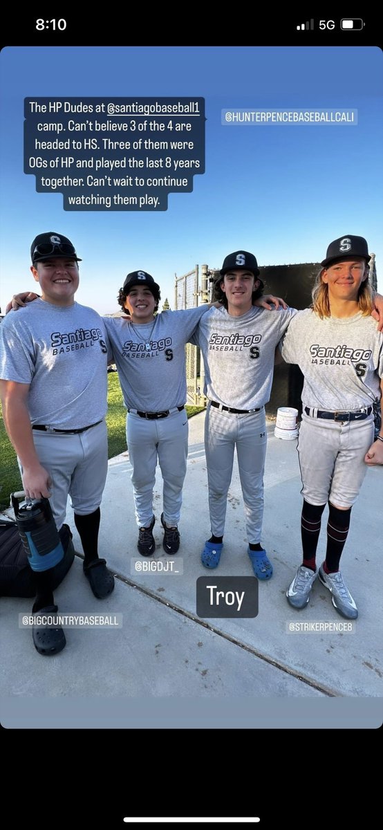 Had a great week showing my skills and working out at my high school’s baseball camp this summer. Looking forward to playing HS baseball this year at SHS…2027