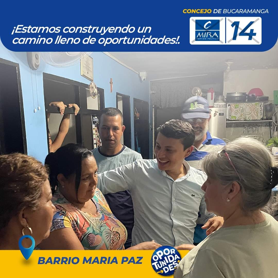 IngDannyRivera's tweet photo. ¡Gracias Maria paz! por abrirnos las puertas de sus hogares, por el cálido recibimiento y apoyo que nos manifestaron. Fue un honor conocer de cerca sus María paz preocupaciones y sueños. Juntos, ¡estamos construyendo un camino lleno de oportunidades!.💙
#Bga #ConcejoDeBucaramanga https://t.co/oWS4RqU7q7