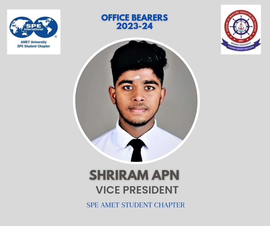 speametofficial's tweet photo. Greetings from SPE AMET SC! 
 
We expect that SHRIRAM APN - Vice President will not disappoint us. 
 
#speamet #speofficials #vicepresident #2023_2024 https://t.co/G1FU6YJWxQ