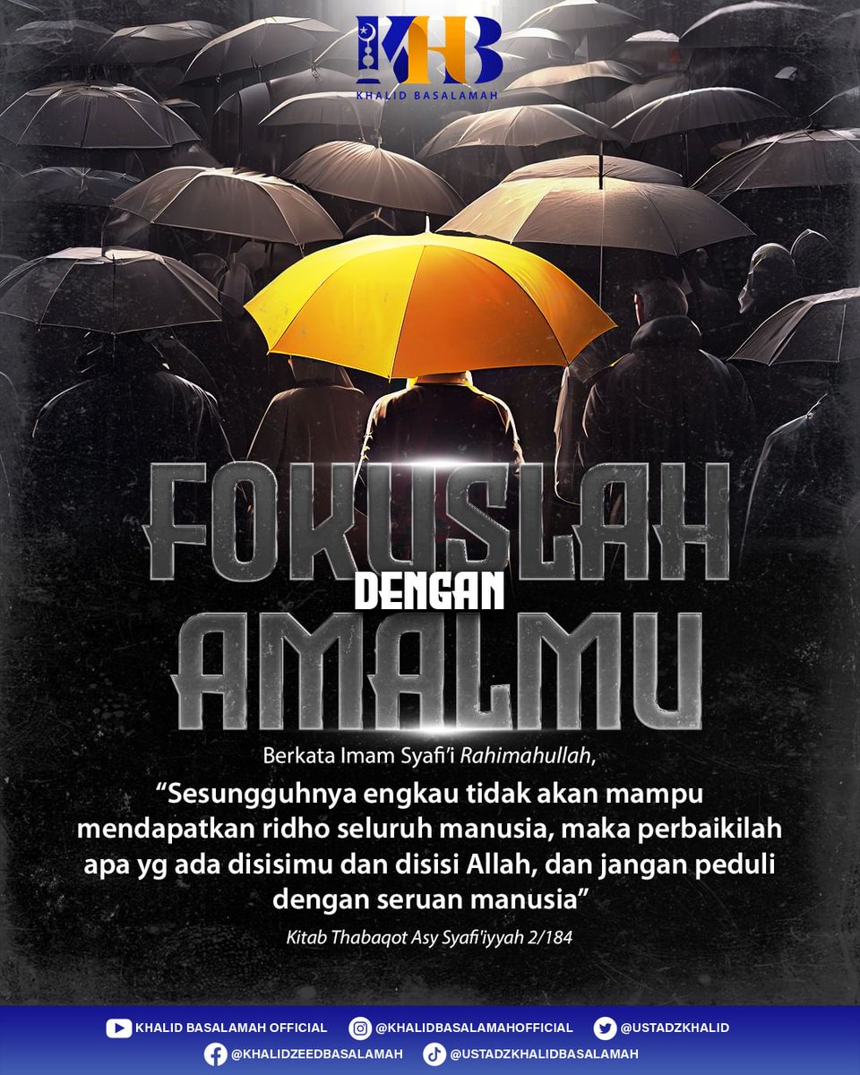 ustadzkhalid's tweet photo. ▶️FOKUSLAH DENGAN AMALMU

Link Youtube :
https://t.co/JDfdNFPP8a

#Khalidbasalamah #Khalidbasalamahofficial
#kajianustadkhalidbasalamah #ustadzkhalid https://t.co/VgDVsdIAqj