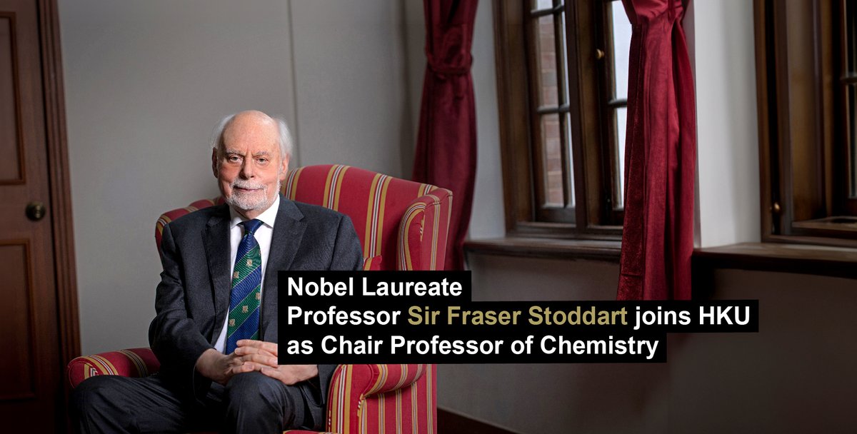 WELCOMING WORLD-RENOWNED CHEMIST: #HKU is proud to announce the appointment of <a href="/sirfrasersays/">Fraser Stoddart</a>, a distinguished chemist and Nobel Laureate, as Chair Professor in the Department of Chemistry, <a href="/hku_science/">HKU_Science</a>. Details at go.hku.hk/pr26533