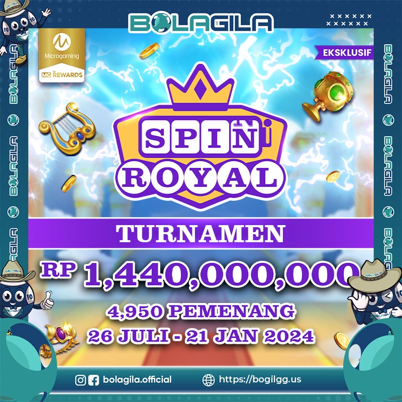 KBolagila1's tweet photo. BOLAGILA Situs Togel Online, Live Casino, Slot Online , Bettingan Bola Terbaik, Terpercaya &amp; Terbesar di Indonesia

BOLAGILA X MICROGAMING menghadirkan Tournament "SPIN ROYAL" yang akan berlangsung mulai tanggal 26 Juli 2023 hingga 21 Januari 2024 https://t.co/VaKDpUuF9i