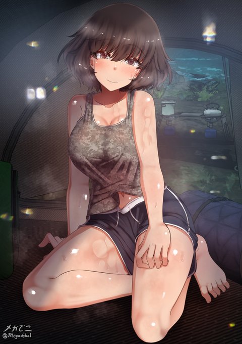 キャンプの夜, 二人きりで狭いテントの中で…🌙✨ 