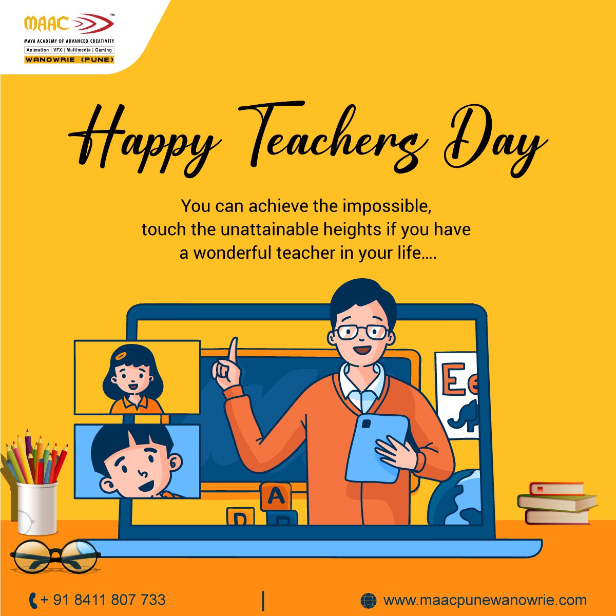 MaacWanowrie's tweet photo. Let's honor the teachers who mould minds, ignite passions, and inspire aspirations on Teachers' Day. 
#happyteahersday #teachers #teachersday #teachersupport #students #bond #bonding #love #affection #support #dedication #future #wisdom #trust #heights #passion #curiosity https://t.co/JjXQmwYY4c