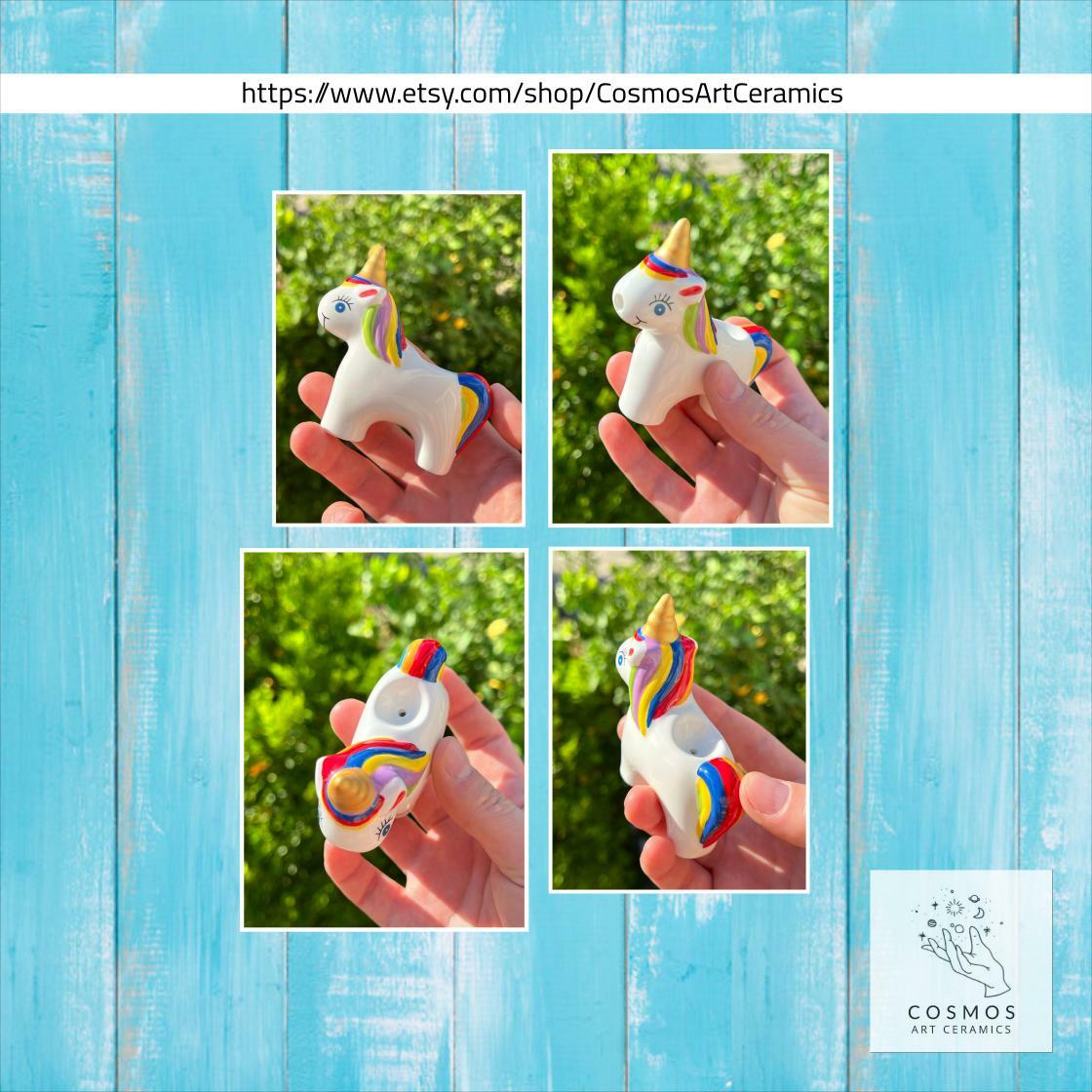 CeramicsCosmos's tweet photo. Sleek sellouts! 🤓. Order Unicorn Pipe Ceramic Hand Pipe Cute Small Funny Gifts Ideas Rainbow Pipes Gift Ideas Pretty Smoking Bowls Smokingpipe Beautiful Gifts at $30.99 from https://t.co/Qm8s8daXGR #UnicornPipe #PipesForSmoke https://t.co/F0K6ZzI1Rn