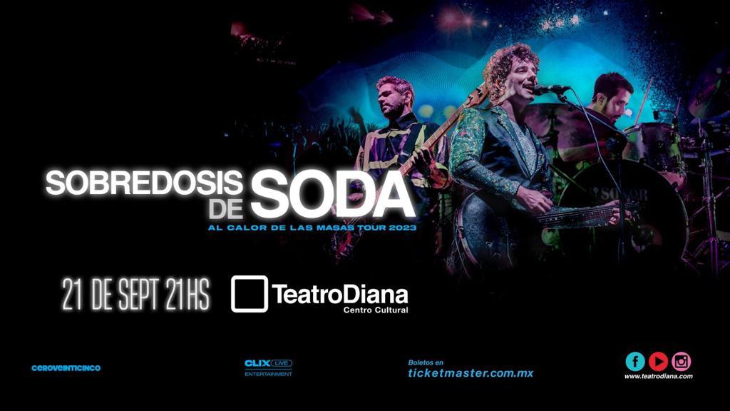 Robotania's tweet photo. Te invito al concierto de la mejor banda tributo a Soda Stereo: 'Sobredosis de Soda, al calor de las masas tour'. 21 de septiembre 9PM en
@teatrodiana
Guadalajara.  Participa por tu boleto doble: Dale❤️y compartir. Comenta que quieres ir y tu canción favorita #VoyConRobotania https://t.co/fEgqc8rApk