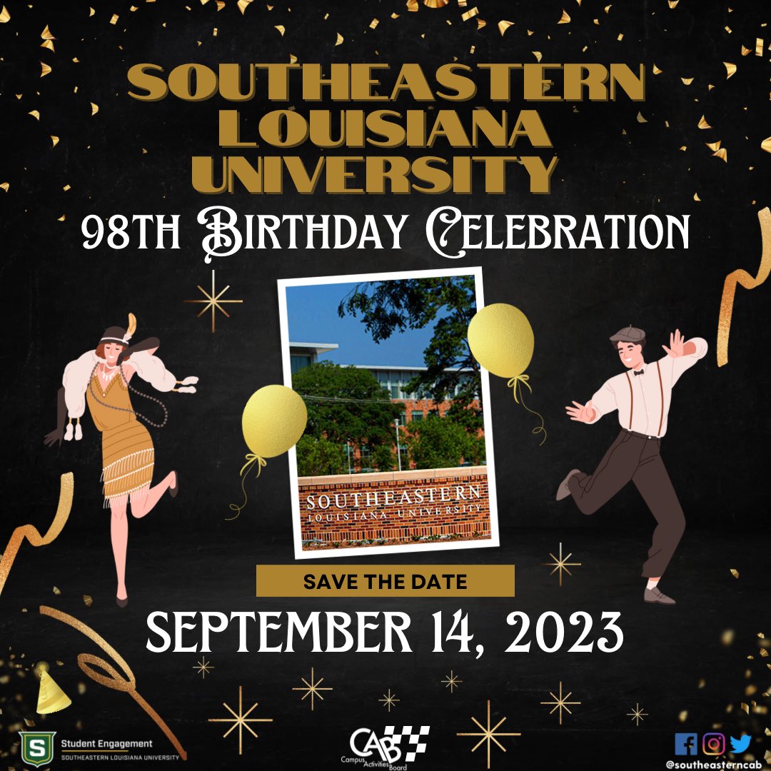 Save The Date!!🎉 Southeastern’s 98th birthday is almost here and we’re kicking off the celebration September 14th at 11am!🥳 More details coming soon!!