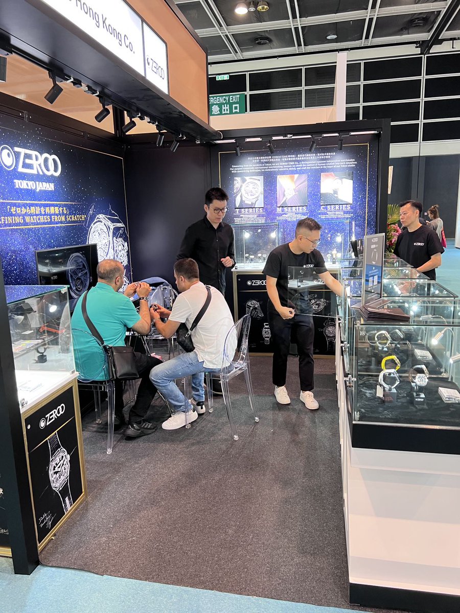 zerootime's tweet photo. Hong Kong Watch &amp; Clock Fair 05-SEP to 09-SEP ZEROO TIME Booth 3F-C03

ZEROO is exhibiting at the Hong Kong Watch &amp; Clock Fair from  today, September 5 to September 9, 2023. You can take a look at all the  models including the newest model M3 THE LYRA Please drop by and visit us. https://t.co/E3qYkb4Xrp
