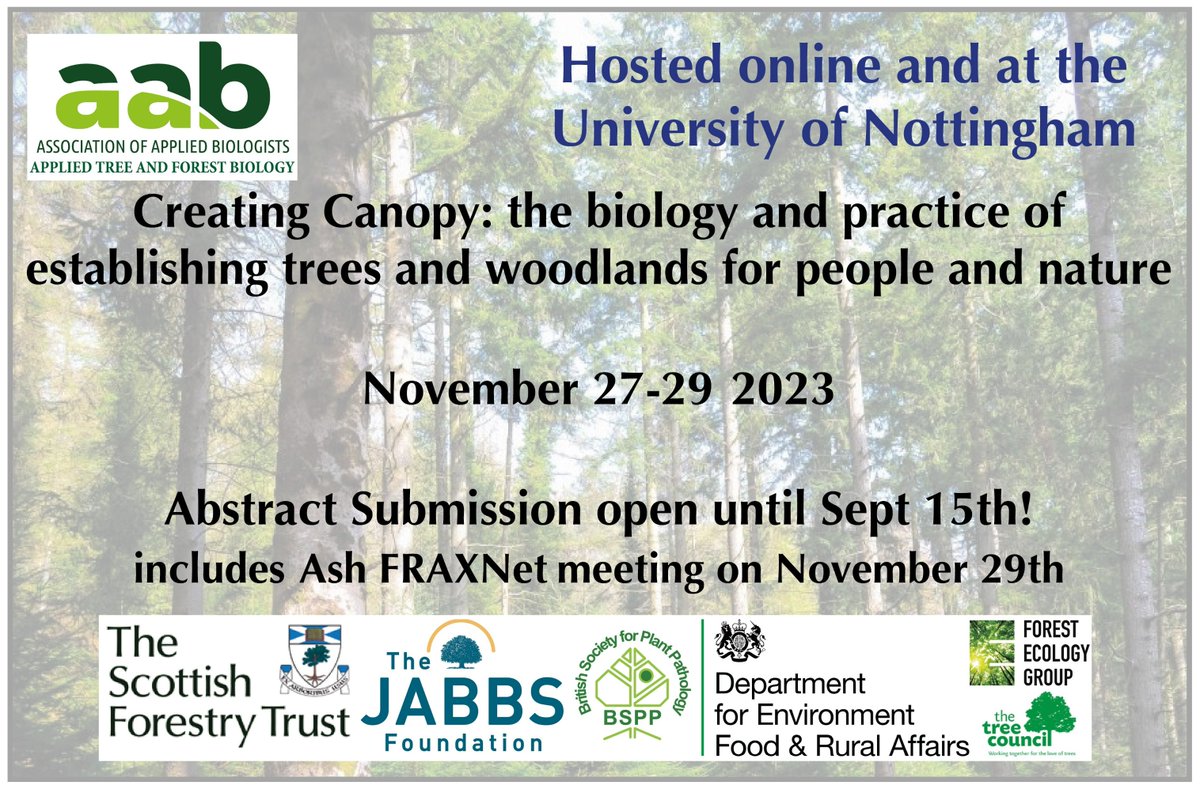 Forest Ecology Group (@besforests) on Twitter photo We're so exciting to be supporting this event with <a href="/AABiologists/">AAB @aabiologists.bsky.social</a>!
Grab your <a href="/BritishEcolSoc/">British Ecological Society</a> member's discounted registration tickets and see you there!
Key dates:
Talk abstract deadline🚨15th Sept!🚨
Poster abstract deadline: 15th Oct
Register to attend in person by 31st Oct We're so exciting to be supporting this event with <a href="/AABiologists/">AAB @aabiologists.bsky.social</a>!
Grab your <a href="/BritishEcolSoc/">British Ecological Society</a> member's discounted registration tickets and see you there!
Key dates:
Talk abstract deadline🚨15th Sept!🚨
Poster abstract deadline: 15th Oct
Register to attend in person by 31st Oct