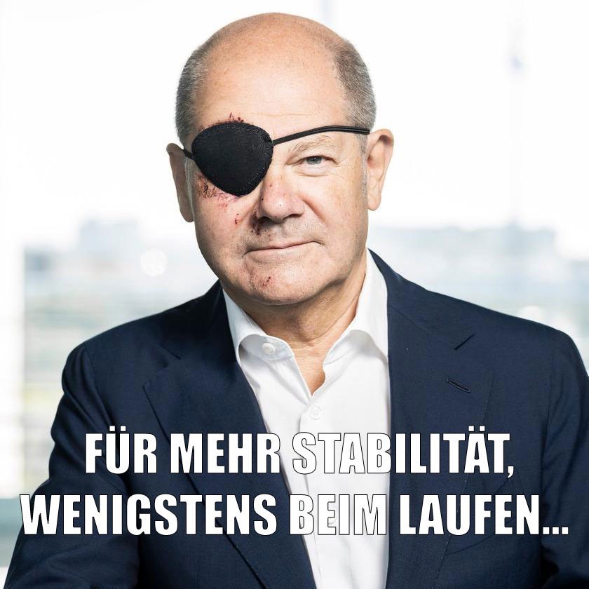 Zehenfreiheit statt Augenklappe! Wir helfen mit unserer Zehenfreiheit, die Ursachen für Instabilität zu bekämpfen, statt nur die Symptome zu lindern. Vielleicht hätten wir sogar den Sturz verhindert.
Herr Bundeskanzler, gute Besserung!

#Bundeskanzler #olafscholz @Bundeskanzler