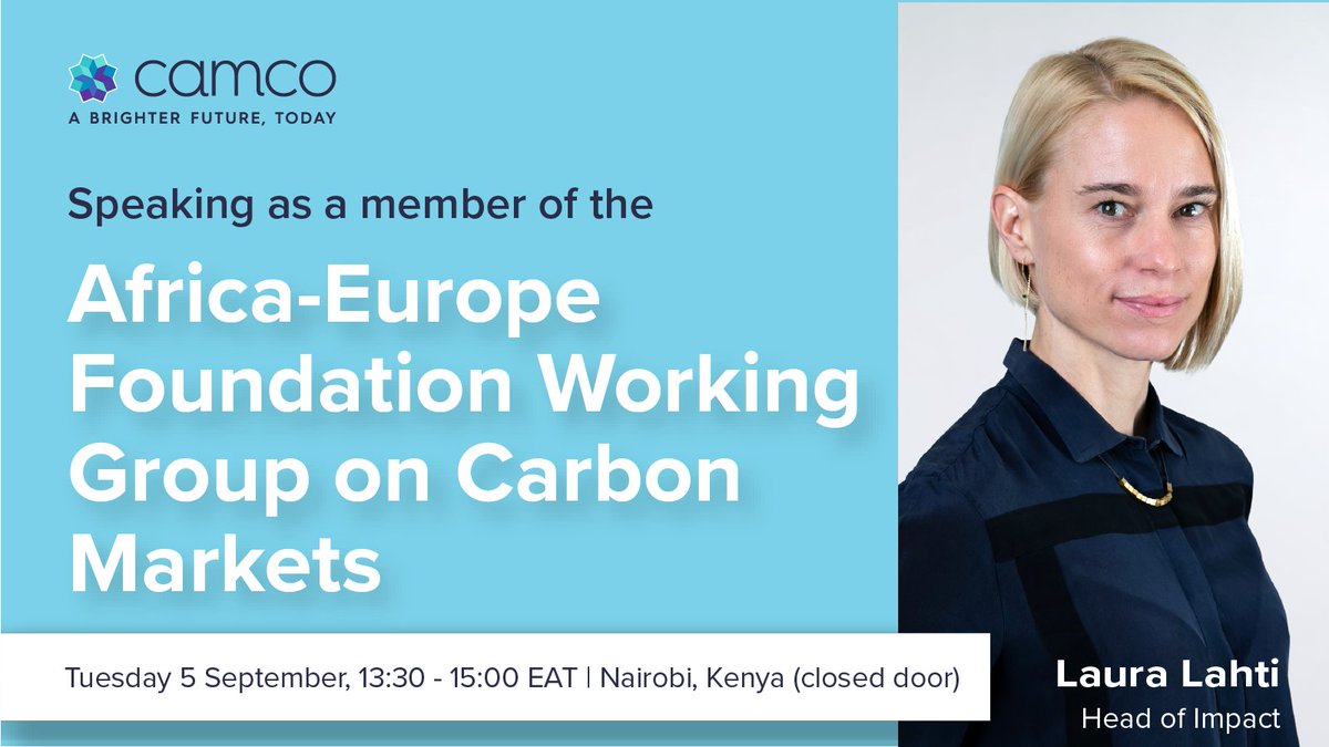 Our Head of Impact Laura Lahti joins the <a href="/AfricaEuropeFdn/">Africa-Europe Foundation</a> Working Group on #CarbonMarkets in Nairobi today to continue discussions on establishing the rules and tools needed to ensure high-value carbon products + end-to-end integrity in the market.
#ACS23