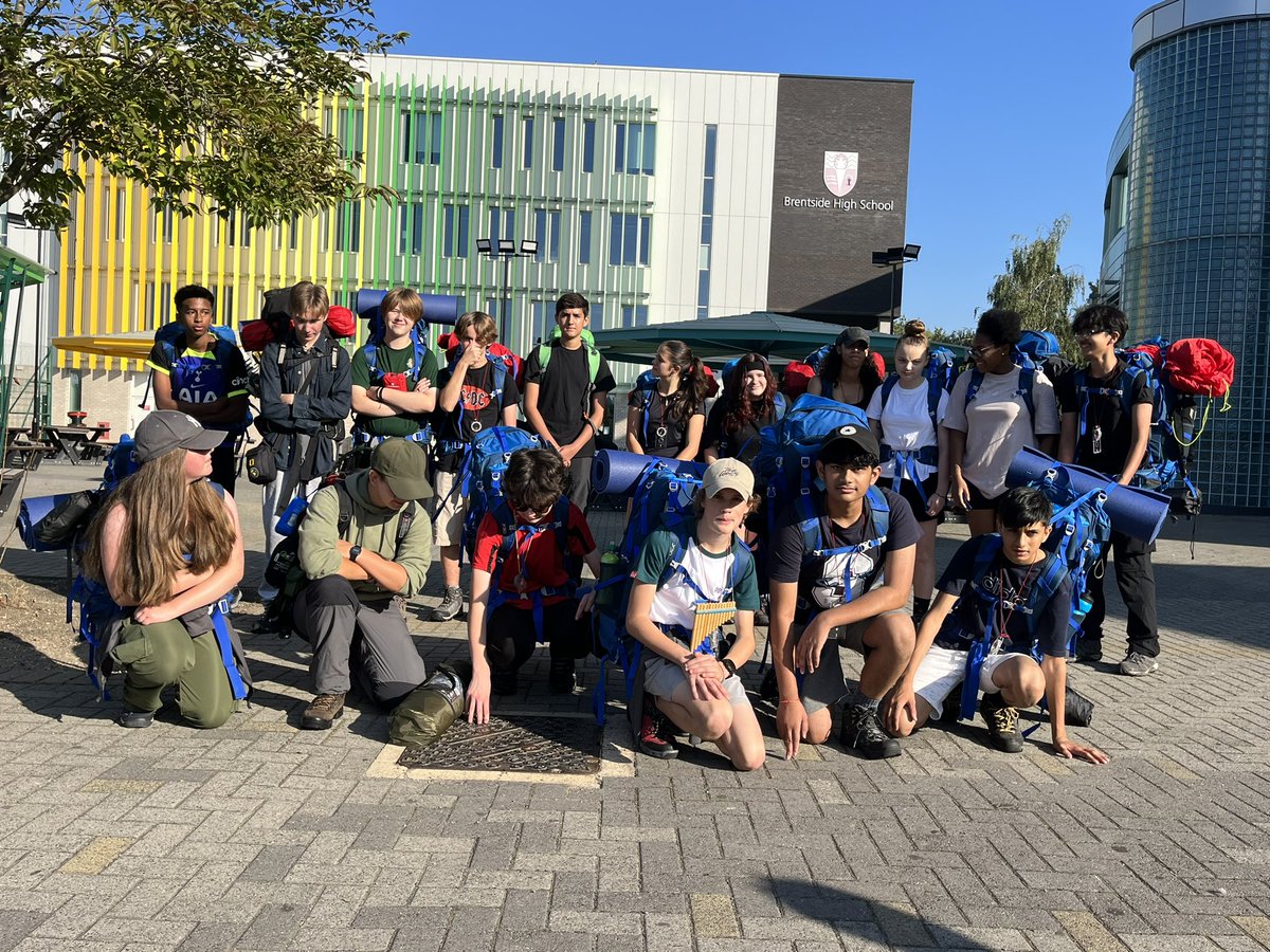 Brentside's tweet photo. The term is only just about to begin for Years 7 and 12, but our Duke of Edinburgh students are already ready for their expedition! @DofE https://t.co/llt81nciz9