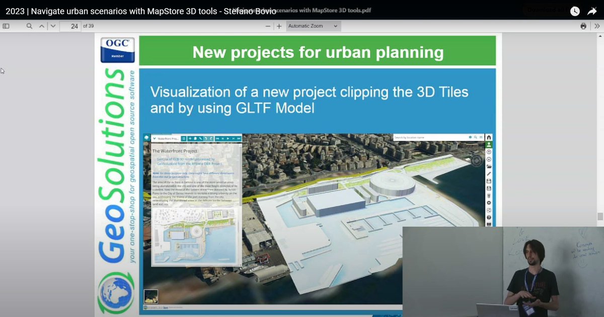 geosolutions_it's tweet image. Navigate urban scenarios with #MapStore 3D tools with @allyoucanmap at #FOSS4G2023. Nice demonstration of the latest developments on #MapStore for consuming #3DTiles.
👉youtu.be/HerTpwI2o3Y
#OSGEO @GeoserverO @GeoNode @CesiumJS @opengeospatial #cesiumjs #bim #ifc