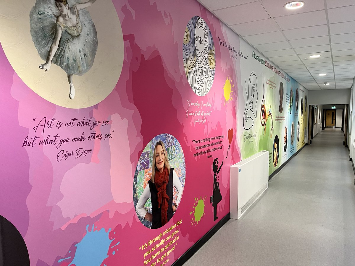 BESTcraigsmith's tweet photo. Wow- wonderful new wall art at @PixBrookA. Blown away by visuals and the quotes #inspiring #BESTfamily https://t.co/cM0ysBnm6f