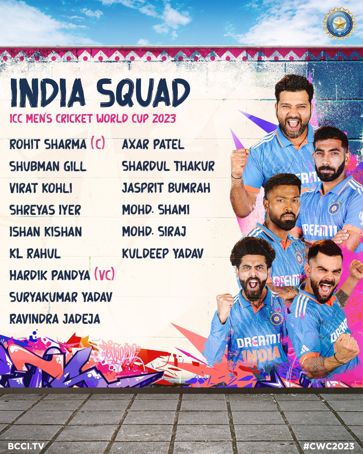 India World Cup Squad Announcement Highlights 15 member team revealed