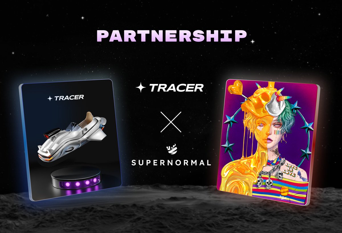 SuperNormal pleased to announce partnership w/ <a href="/Official_Tracer/">TRACER</a>

late-Sep, SuperNormal X TRACER collab NFT "G0: Odyssey Shoe NFT" will be released🔥

Get ready for <a href="/SuperNormal/">SUPERNORMAL (🍯)</a>'s FIRST WEARABLE NFT

⬇️Join

🎁 Shoe NFT 1, Shoe Part NFT 4, OG 20, WL 40

🔗 gleam.io/XUZRx/supernor…