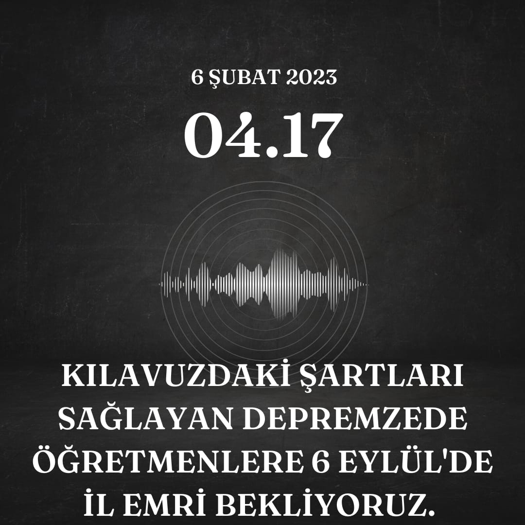 ozguner83's tweet photo. @anadoluajansi Kılavuzdaki şartları sağlayan depremzede öğretmenler olarak mağduriyet yaşamamak için Bakanımızdan İL EMRİ bekliyoruz @Yusuf__Tekin @tcmeb https://t.co/32wvViiV3d