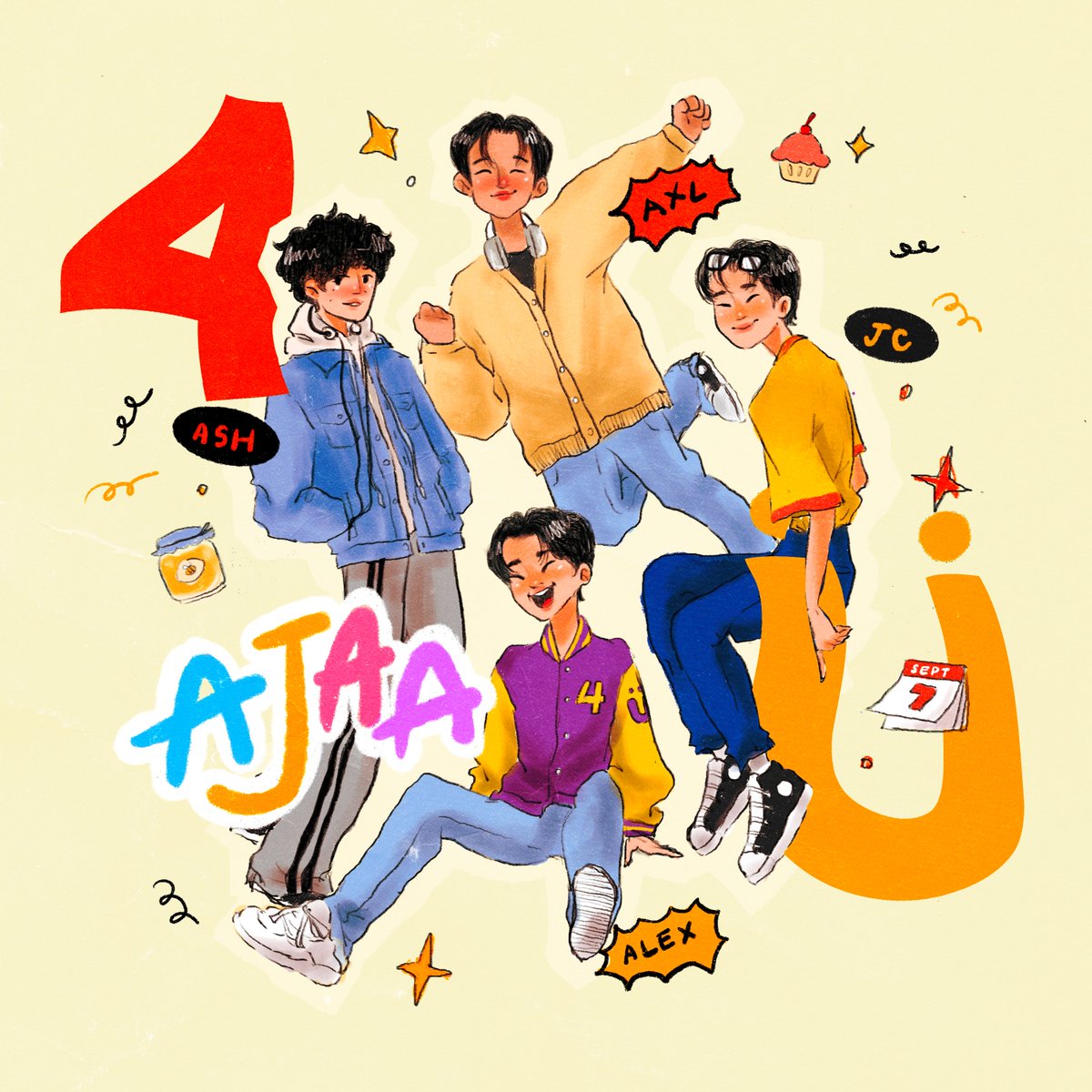 AJAA DEBUT EP : 4Ü

⭐️2023.09.07 6PM

Tracklist
1) Hany
2) Best Day Ever (BDE)
3) Cuppy Cake
4) Torpe

🎧 PRE-SAVE NOW!
🔗 AJAA.lnk.to/4U_EP

#AJAA_DEBUT #AJAA_4U
#AJAA