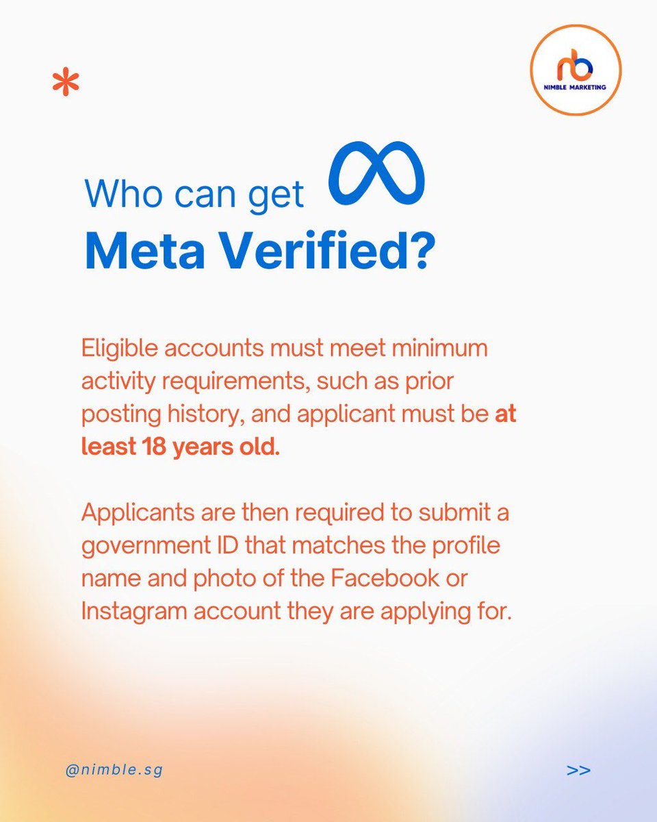 nimblesg's tweet photo. Introducing Meta Verified, a powerful subscription bundle curated for creators on Instagram and Facebook. 💫 https://t.co/M3KHNqV3pq