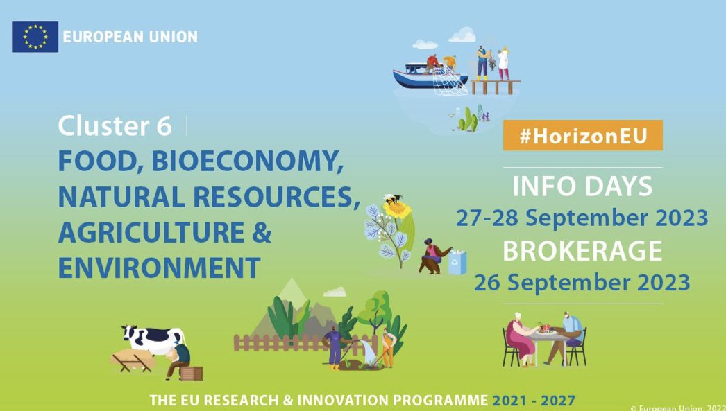 ⏰ Register to the #InfoDays about <a href="/HorizonEU/">Horizon Europe 🇪🇺</a> calls taking place in #brussels  for #Cluster6 (Food, Bioeconomy, Natural resources, Agriculture and Environment) on 27 - 28 September 2023.

More information and registration here: rea.ec.europa.eu/funding-and-gr…