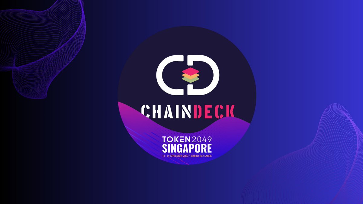 ChaindeckSocial's tweet photo. Hi folks,
Team Chaindeck is coming to @token2049 in Singapore 🚀 Let's connect to discuss how our data solutions can fuel your Web3 success 

Reply with your availability, and we'll set up a meeting #Token2049 #Web3 #Blockchain #DataSolutions #Crypto #SingaporeConference https://t.co/WmOuzVNyPn