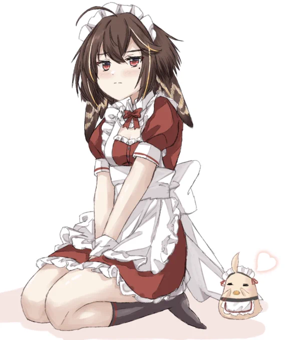 し、指揮官…この服はふりふりしていてどうも落ち着かん…///#アズールレーン 